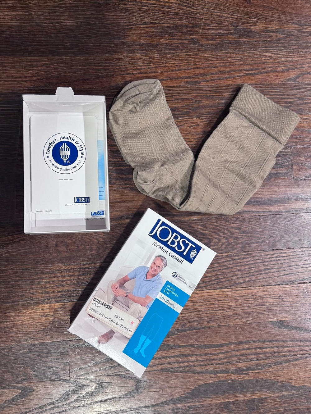 Men's Jobst Medical Compression Khaki Socks